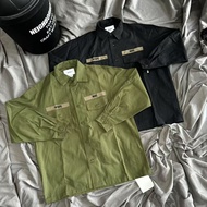 D DBI6 WTAPS Military Style Double Pocket Shirt Jacket Men Women Plus Size