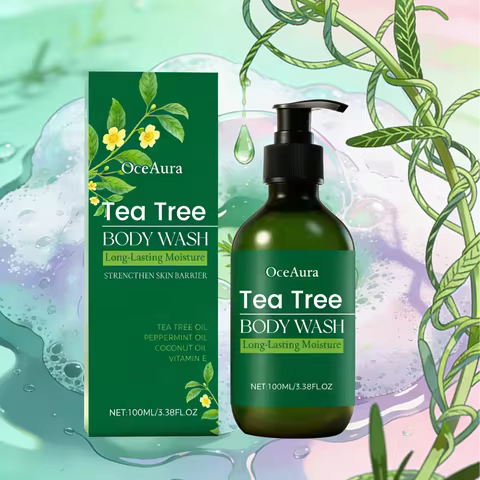 Brightening Body Wash Tea Tree Oil Clean Body Odor Remover Moisturizing Skin Barrier Repair Strength
