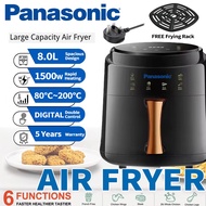 Panasonic Air Fryer 8/10L Non-stick Electric Oven Convection Air Fryer Oil Free Grill Toaster Roaste