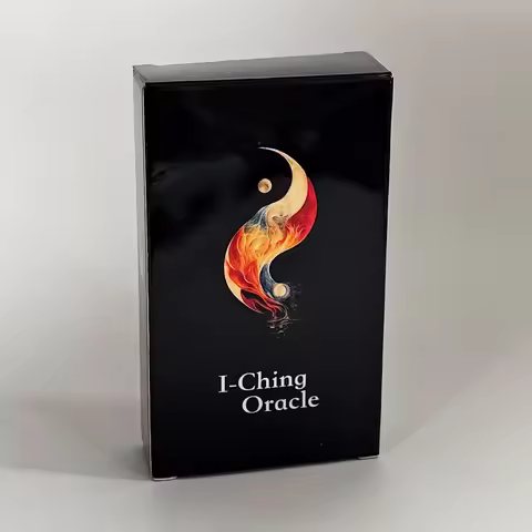 I-Ching Oracle Deck 64 Cards 10.3*6cm Traditional Ink Art Style Chinese Divination Tool for Spiritua