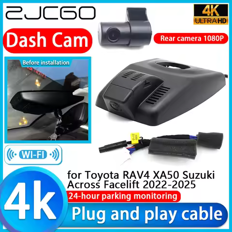 for Toyota RAV4 XA50 Suzuki Across Facelift 2022-2025 4K DVR Dash Cam Car Camera Sony Lens 24h Monit