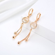 Agate 24e Anting Titanium Wanita Anti Karat Dan Anti Luntur Asli Dewasa Panjang Silver Jewerly Ori T