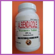 ✉ ◊ ♈ ALBENDAZOLE WORMEXX TABLET 400 MG ANTHELMINTIC *SOLD PER 1 bot.(  100 / 50 tablet repack) TAB