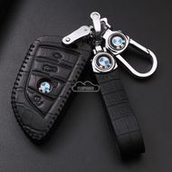 Crocodile Grain leather car key case cover remote Control holder key chain Blade smart key pouch cas