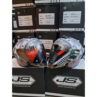 Js ARMOR MOTIF NEW STAR Gray DOFF VISOR SILVER