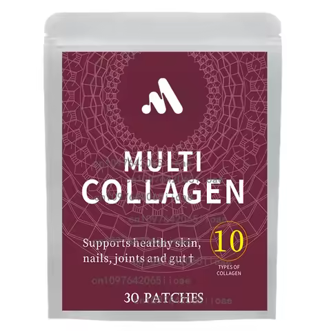 30 Patches Marine Collagen Transdermal Patches with Biotin, Resveratrol Hair Skin, Anti Ageing