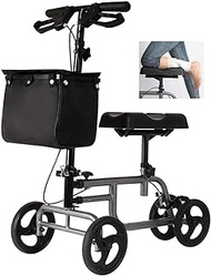 Walker, Knee Scooters for Foot Injuries, Foldable Heavy Duty Adult Knee Walker, with Dual Braking System, Foam Cushion, Basket, 8 inch Wheels little surprise