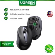 UGREEN 2.4G Wireless Silent Mouse 2400 DPI Slim Thickness 99% Reduce Noise Adjustable DPI 2.4 Wireless Transmission Comfortable Hand Feeling Bluetooth Mouse Wireless Mouse Adjustable DPI Long Range Transmit For Tablet Computer Laptop PC Asus Acer MSI