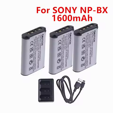 3.6V 1600mAh NP-BX1 Battery Suitable for Sony RX100 RX1R H400 HX300 HX400 HX50 M6 M7 X3000R X3000 AS
