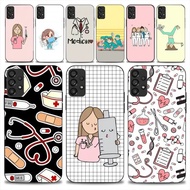 เคสโทรศัพท์พยาบาลแพทย์ยารักษาโรคการ์ตูนสำหรับ Samsung Galaxy A51 A71 A13 A73 S23 A52 A53 5G ปกอ่อน