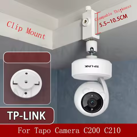 360° Rotation No Punching Clip Mount Webcam Stand For Tapo Camera C200 C210 Monitor Camera Holder Ho