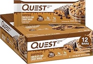 Quest Nutrition Dipped Chocolate Chip Cookie Dough Protein Bars, 12 Count