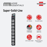 Brennenstuhl Super-Solid Line socket 8-way black/light grey 2.5m H05VV-F 3G1.5