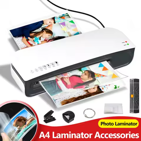 A4 Laminator Machine or Photo Laminating Accessories Set Film Binder Hole&Corner Punch Paper Cutter 