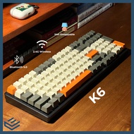 K6 Bluetooth + Wireless Mechanical Keyboard Hot-Swappable Tri-Mode Mechanical Keyboard Linear/Clicky