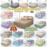 Bed Cover Set Rumbai 180x200 Tinggi 50 cm My Love Bedcover My Love Sprei Rumbai King 180 x 200 Tingg