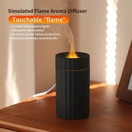 Touchable Flame Diffuser Humidifier for Home Indoor Car LED Fire Colour Essential Oil Aromatherapy