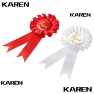 KAREN1 Ribbon Award Set, Blue,Red,White Recognition Ribbons Rosette Ribbon, Award Ribbons  Ribbon 1s