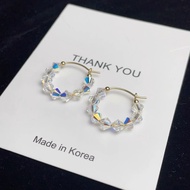 Swarovski (4mm)and us10k gold jewelry earring