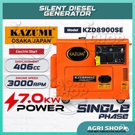 Agrishop KAZUMI JAPAN KZD8900SE Silent Diesel Generator 7000W (Electric Start)