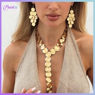 New Glamorous Y Shaped Long Metal sel Nelace with Sequins Edgy Statement  for Women Nightlife Access