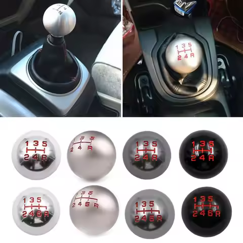 Aluminum 5/6 Speed JDM Ball Shape Shift Gear Knob M10*1.5 For Honda Fit Civic City FD2 FN2 EP3 TYPE 