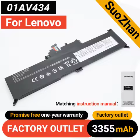 SUOZHAN 01AV434 15.2V 51WH 3355mAh Laptop Battery For Lenovo ThinkPad Yoga 370 X380 01AV432 SB10K975