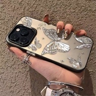 Colorful Silver Butterfly Phone case for OPPO A97 5G