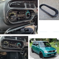 perodua kelisa aircond switch panel frame garnish accessories carbon fiber skhongauto
