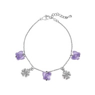 奧地利紫羅蘭蝴蝶水晶與花朵手鏈