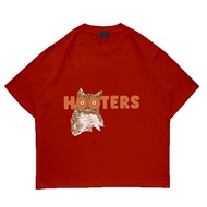 T-Shirt with Owl and HOOTERS Print for Casual Wear