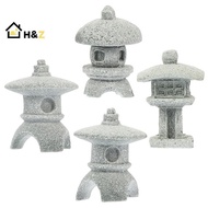 Kaleidoscope Retro Gazebo Chinese Lanterns Mini Pagoda Model Decoration Stone Miniature Statue Sands