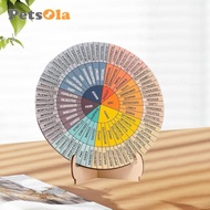 [PETSOLA] Feelings Wheel with Stand Calming Emotions Double Sided Psychology Emotion Wheel