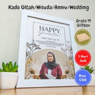 FREE GIFT BOX Kado ultah 10R cetak foto plus bingkai kaca kado