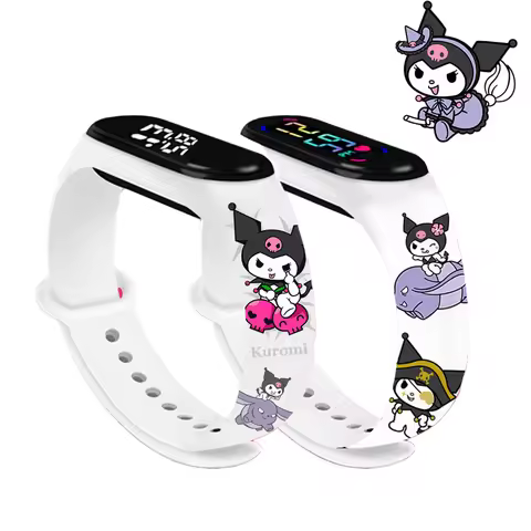MINISO Kuromi Girls Watches for Kids Sport Wristband Touch Bracelet Waterproof Children Digital Watc