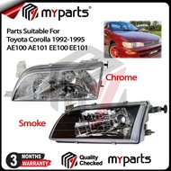 Toyota Corolla AE100 AE101 EE100 1992-1995 (Chrome/Smoke) Head Lamp Head Light Left / Right