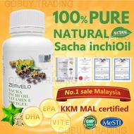 Sacha Inchi Oil Softgel (120 biji/botol) 2 Botol ZEMVELO 【Vege softgel 】Minyak Sacha Inchi omega369 Burn fat KKM ready