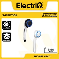 Powerhouse 3-Function Shower Head ABS Plastic Single Shower Head, Chrome & White