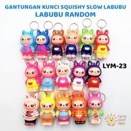 TAIYO Gantungan Kunci Squishy Slow Abubu Karakter Keychain Squisi Dekompresi Pinch Squeeze Mainan