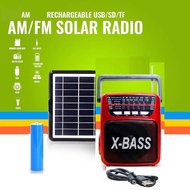 ♞,♘KUKU Rechargeable Solar AM/FM Bluetooth Radio with USB/SD/TF MP3 Player AM-019BTS