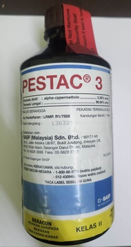 PESTAC 3 1L Alpha-cypermertin / Racun Serangga Ulat Gulung Daun Padi