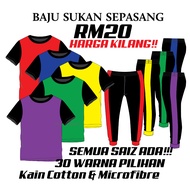 Baju Sukan Tadika Taska T-shirt Sekolah Microfibre Cotton