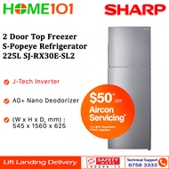 PRE-ORDER (ETA END SEPT) Sharp S-Popeye Series 2 Door Refrigerator 225L SJ-RX30E-SL2