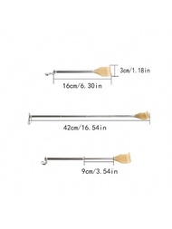 1入組四節可延伸不銹鋼背部按摩器，便攜折疊按摩工具