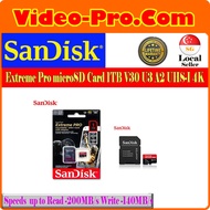 SanDisk Extreme Pro microSD Card 1TB V30 U3 A2 UHS-I 4K UHD (Up To 200MB/s Read, Up To 140MB/s Write