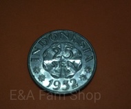 Uang logam indonesia kuno/lama nominal 25 sen