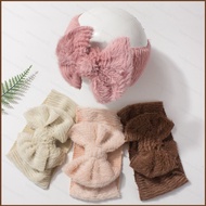 SS12 Infant Knitted Headbands with Double Bow Soft Stretchy 5 Colors Ideal for Baby Girls Daily Use 