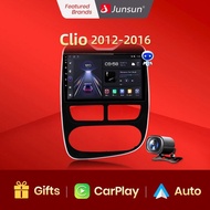 Junsun วิทยุอัตโนมัติเครื่องเสียงติดรถยนต์ไร้สายระบบ V1สำหรับ Renault Clio 4 2012-2016 4G GPS มัลติมีเดียสำหรับรถยนต์2Din วิทยุอัตโนมัติ