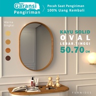 Oval Mirror 50x70 cm | SOLID Wood Frame