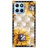 TYH casing Fro Honor X6A X8A X8 X7 X6 X6S 4G 5G  phone case Fashion flower flash hand rope shockproo